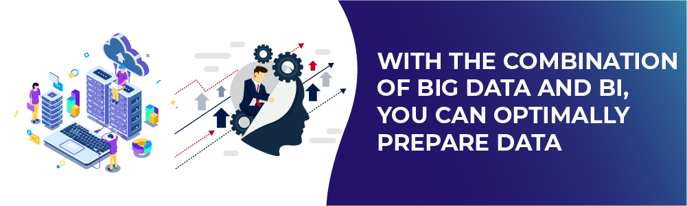 with the combination of big data and bi, you can optimally prepare data
